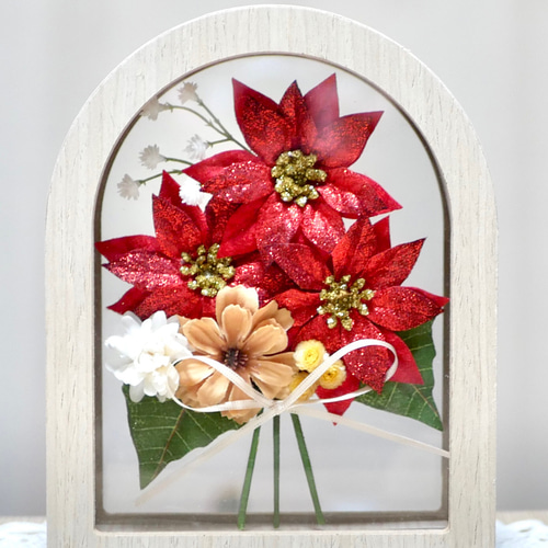 ポインセチアのミニブーケ プリザーブドフラワー nozomi 通販 18219791