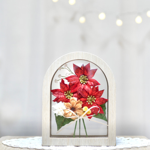 ポインセチアのミニブーケ プリザーブドフラワー nozomi 通販 18219791