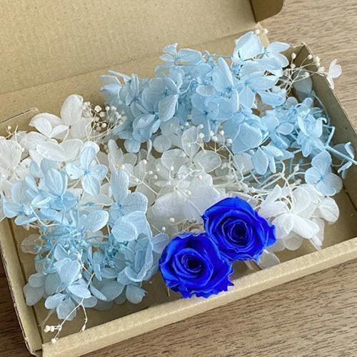 あじさいとかすみ草プリザーブドフラワーセット 多色 Amazon.co.jp: 【花材アソートBOX】アジサイ カスミ草