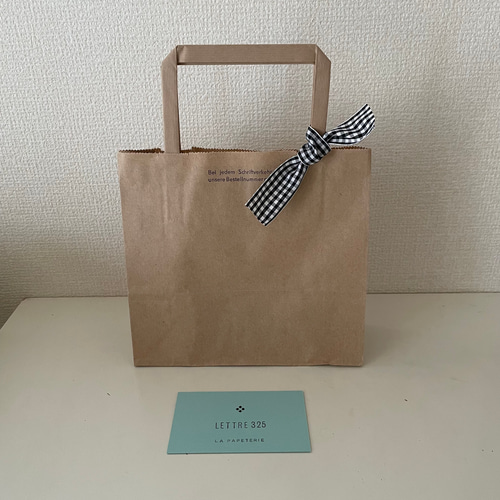 ヴィンテージスタンプの手提げ袋 紙袋 クラフト 5枚 ラッピング袋