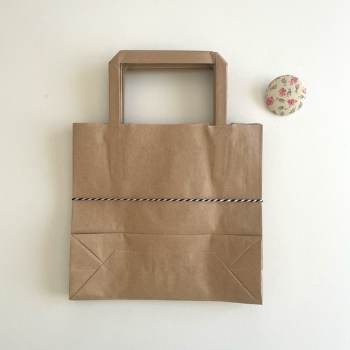 ヴィンテージ　紙袋 ヴィンテージスタンプの手提げ袋 紙袋 クラフト 5枚 ラッピング袋