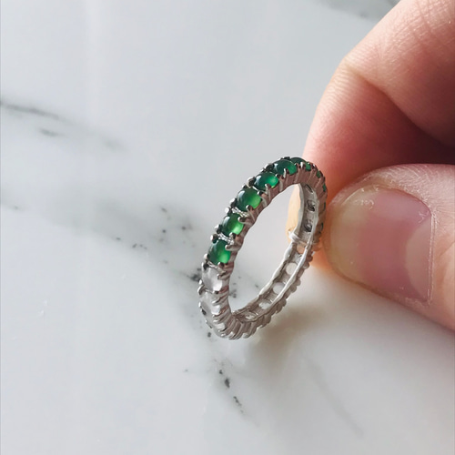 R188-001］ ジェイド JADE ヒスイ エタニティリング ミャンマー産