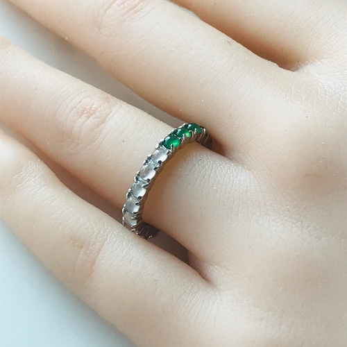 R188-001］ ジェイド JADE ヒスイ エタニティリング ミャンマー産