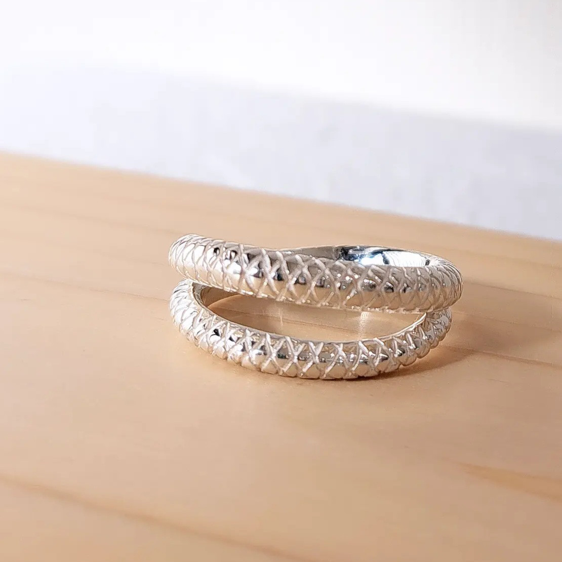 【 蛇の指輪 2本セット 】蛇指輪 太め蛇 蛇リング 蛇アクセサリー シルバー蛇  縁起物  ヘビ 縁起 京都