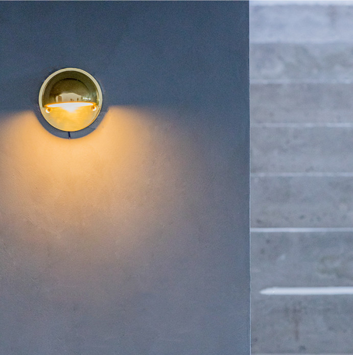 半球型ウォールランプ ヴィンテージ真鍮製LED廊下灯 ベッドサイドミラー前灯