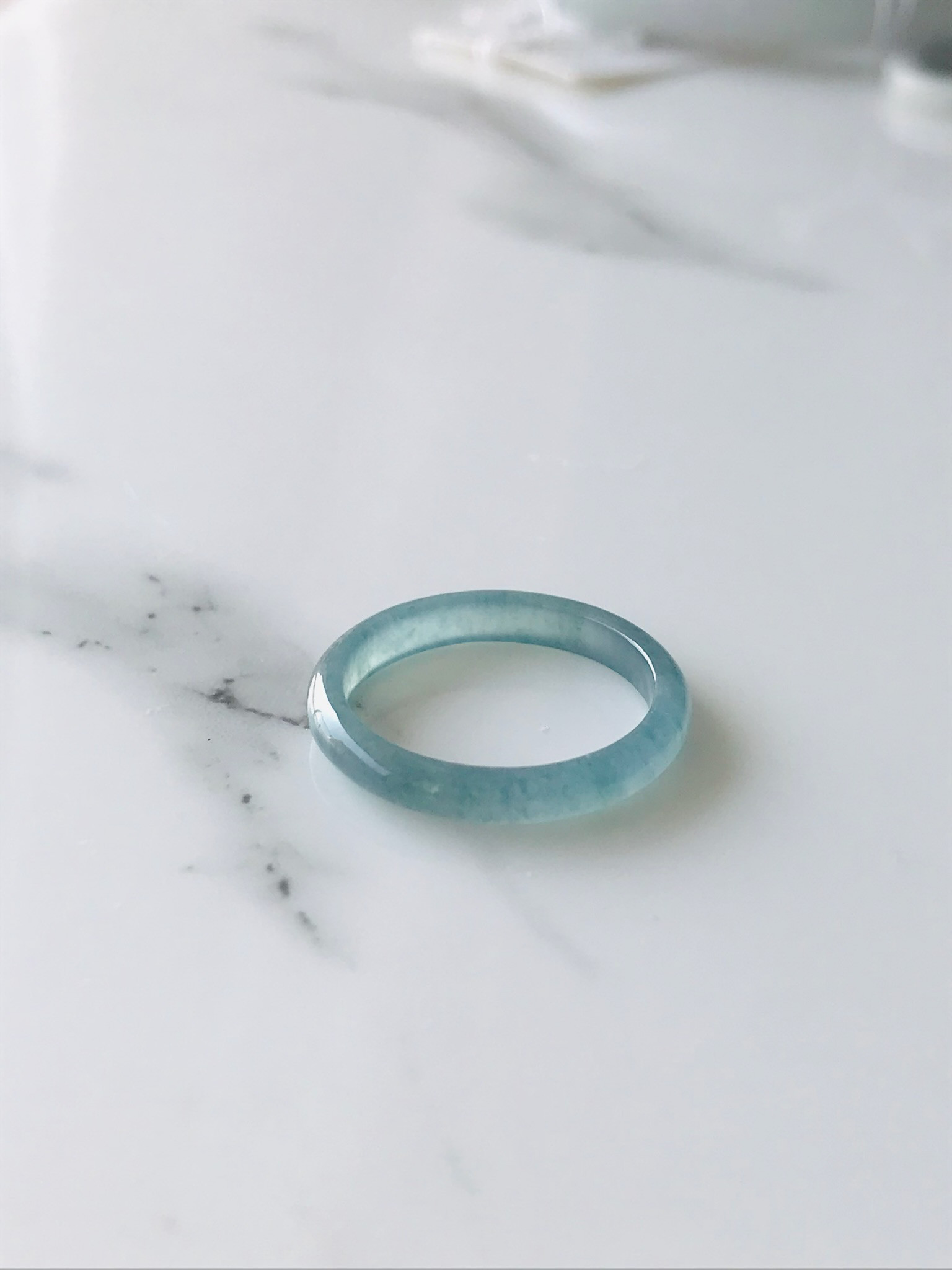 [R15-032］ ジェイド　JADE ヒスイ　本翡翠　くりぬき　リング　天然石　一点物　グアテマラ産　12号