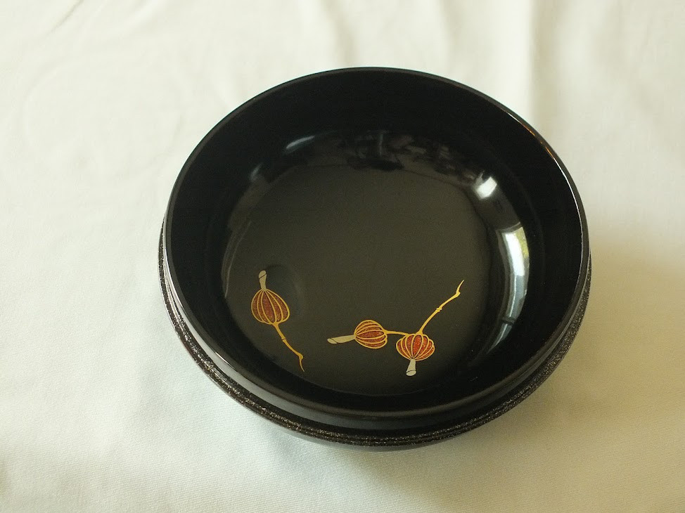 3寸9分変り塗小鉢「月桃の実」　木製漆塗（24090614）