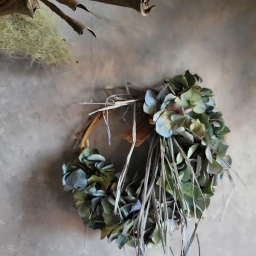 アンティークアジサイのハーフリース*Lサイズ リース papaver 通販  