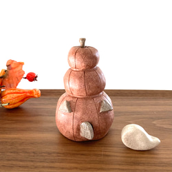 かぼちゃ3体セット　陶器置物 00a28deba36bd4b78cfb15a2ee48af