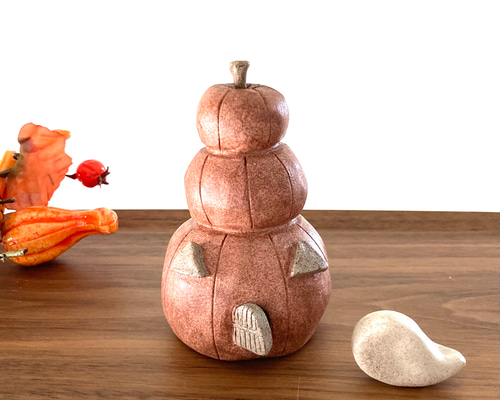 3段積みかぼちゃのお家」ハロウィングッズ 玄関インテリア