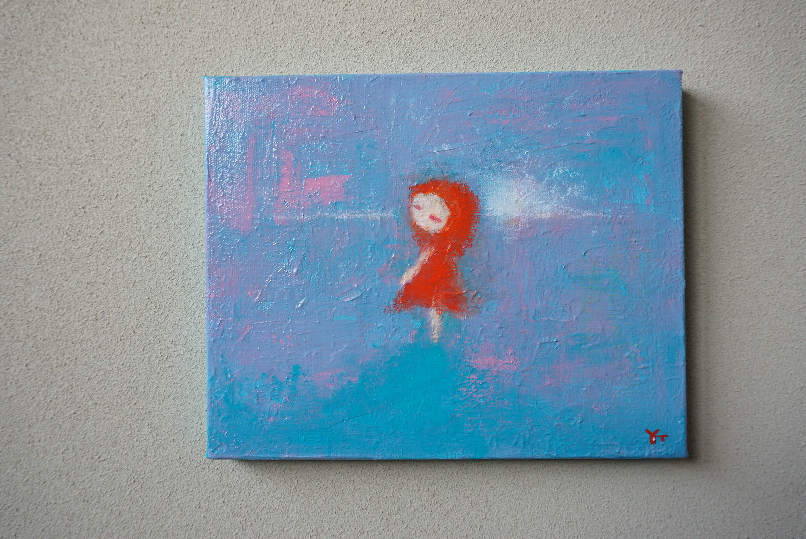 【たそがれる】＃原画＃イラスト＃ヒーリングアート＃キャンバス＃癒し＃＃子供#幸せ＃あたたかい