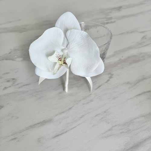 ホワイトバレリーナブーケ♪ウェディングブーケ ブートニア付き 前撮り