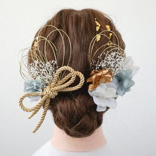 送料無料・翌日発送》髪飾り/ヘッドドレス/成人式/卒業式/結婚式/金箔