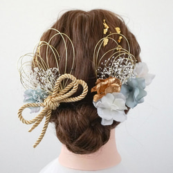 送料無料・翌日発送》髪飾り/ヘッドドレス/成人式/卒業式/結婚式/金箔