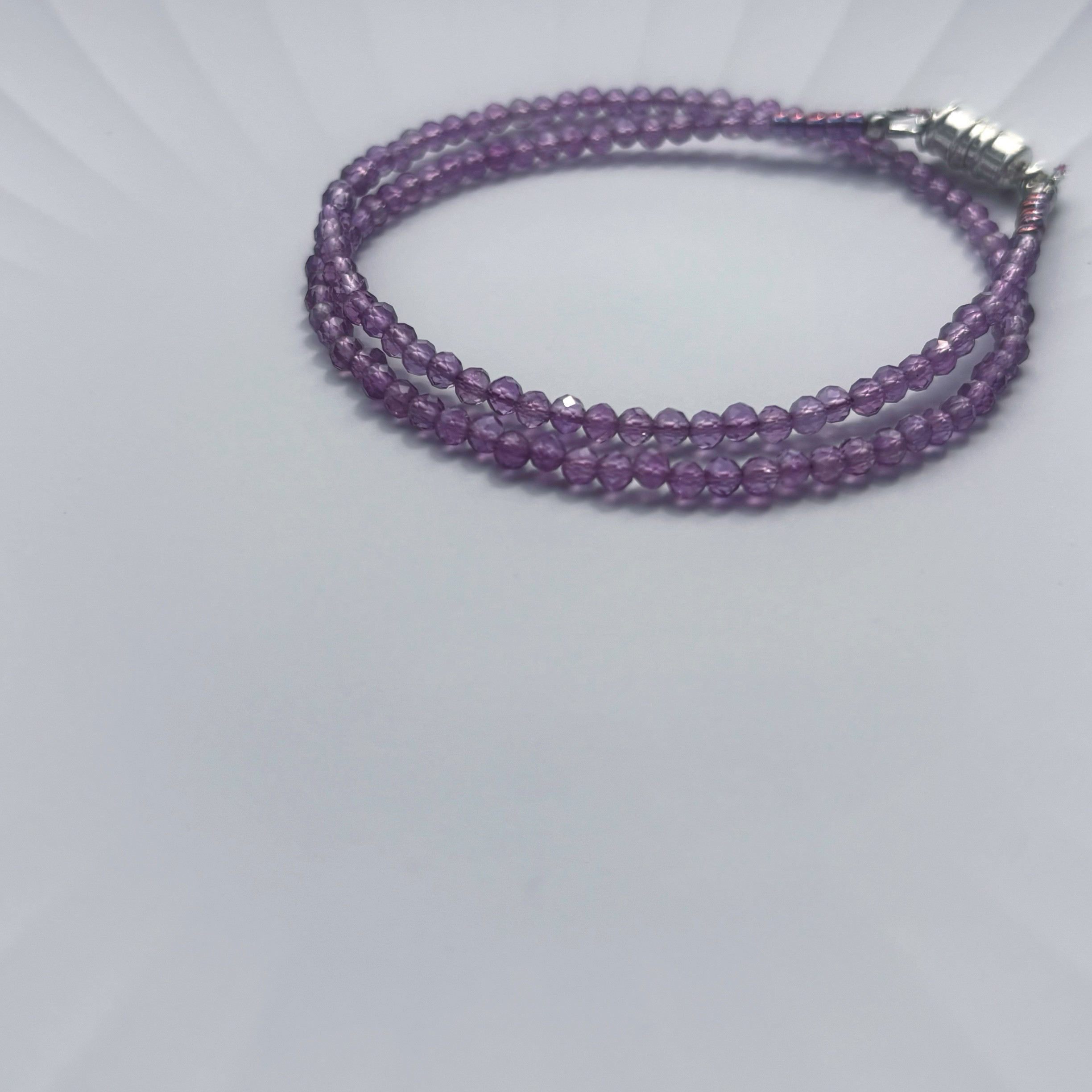 【極シンプル！シリーズ】【天然石deお守りチョーカーネックレス】アメジスト