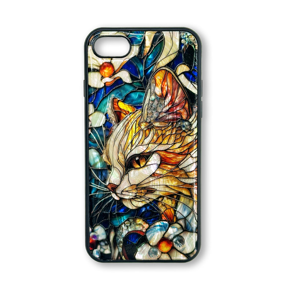 iPhone 17/16 貓咪珍珠母貝設計手機殼，個人化訂製，天然貝殼，柔軟防震，相容於所有型號，型號 052 第2張的照片