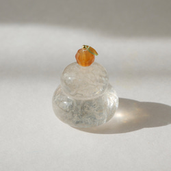 【年内発送完売】天然石の小さな鏡餅　水晶　クリスタル　カーネリアン　パール　オパール　お正月 13枚目の画像