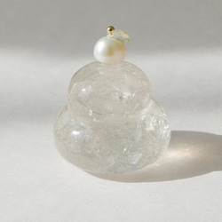 【年内発送完売】天然石の小さな鏡餅　水晶　クリスタル　カーネリアン　パール　オパール　お正月 14枚目の画像