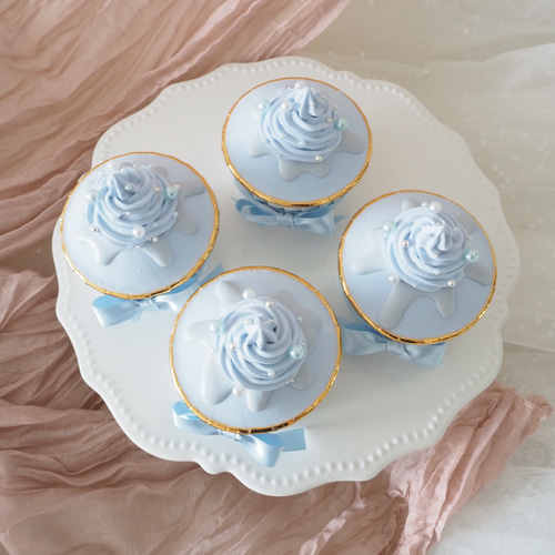 参考画像 クレイカップケーキ 本物みたいにかわいい！クレイで作るカップケーキのレッスン