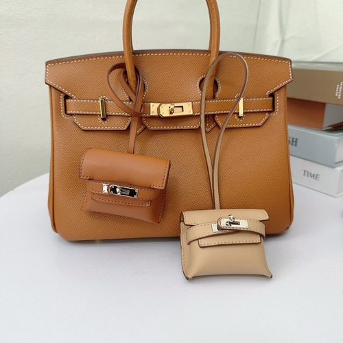 ハンドメイド　ブラウン レザー ハンドバッグ　本革　レディース　ケリー Mini Bag】BJD Kelly ケリーバッグ口紅イヤホンバッグキーホルダーカー