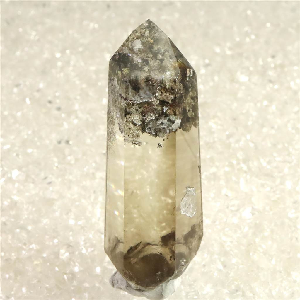 ガーデンクォーツ 庭園水晶 80mmポイント原石 トランスミッター 磨き 74.1g #28536