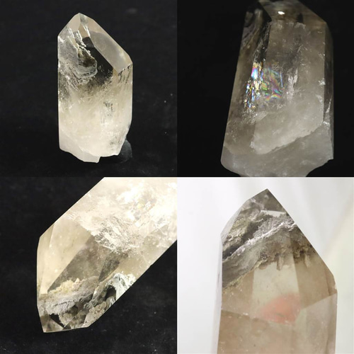 ガーデンクォーツ 庭園煙水晶 61mmポイント原石 磨き 59.2g #14160