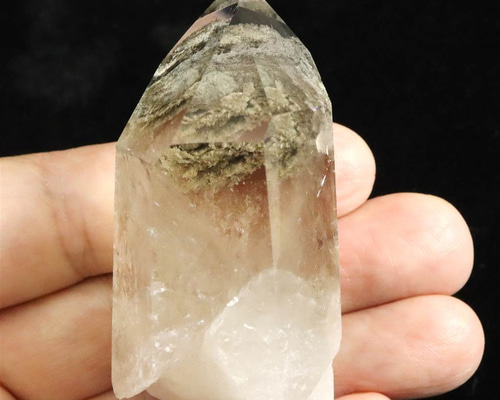 ガーデンクォーツ 庭園煙水晶 61mmポイント原石 磨き 59.2g #14160