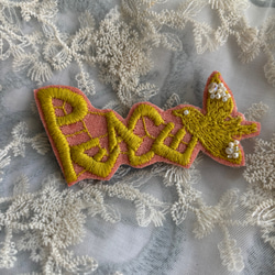 レア＊wolf＆flower、オオカミさんブローチ〇ミナペルホネン ブローチ