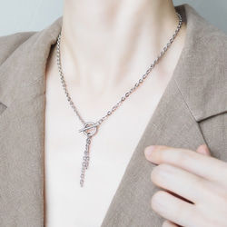 【ハンドメイド】タッセル ネックレス シルバー925 ロング ハンドメイド】タッセル ネックレス シルバー925 ロング - メルカリ