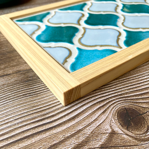 ハンドメイド♦️ コラベルタイルのマルチトレー♦️マルチカラー