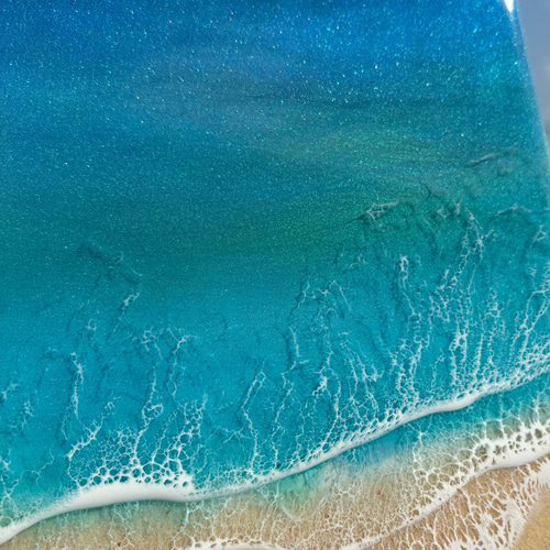 B4サイズ レジンアート 海レジン 海アート 波アート レジン アート