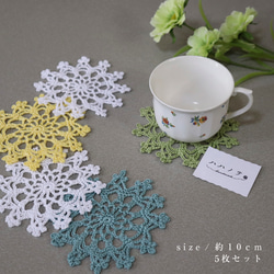 レース編み ドイリー ピンク色（ラメ入り） 直径約30cm その他