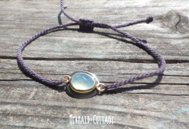 Malie Kai *vermail**sv925*   大粒カルセドニーのコードブレス