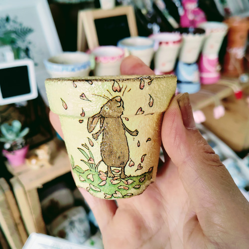 リメイク鉢 可愛いペット柄 ミニ鉢3個セット 飾り コレクション 多肉