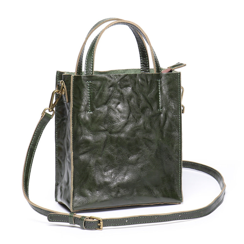 2way植物タンニン鞣し牛革トートバッグ 厚くて長持ちする本革