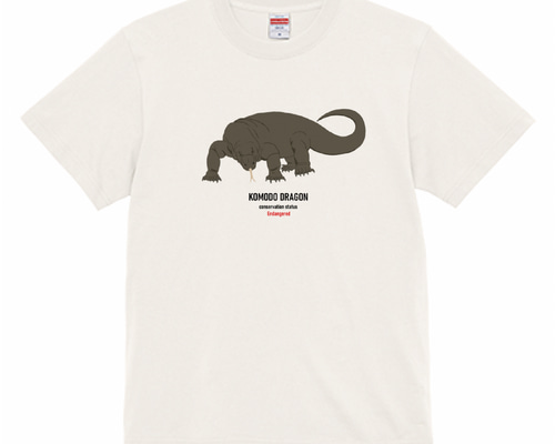 Tシャツ コモドドラゴン 白系 Tシャツ Miss.Curiosity 通販