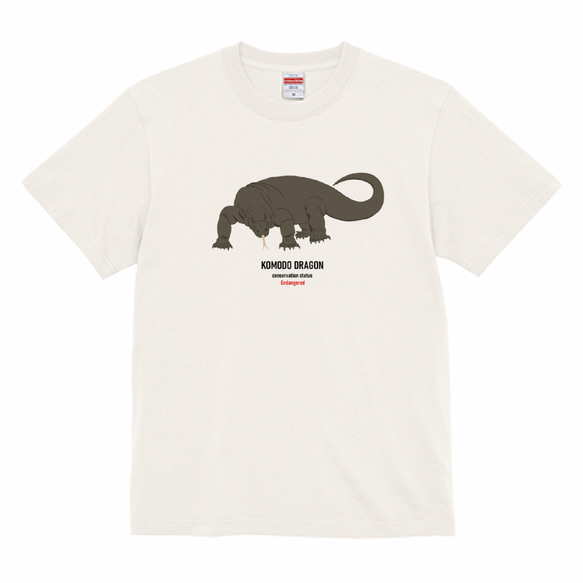 Tシャツ コモドドラゴン 白系 Tシャツ Miss.Curiosity 通販
