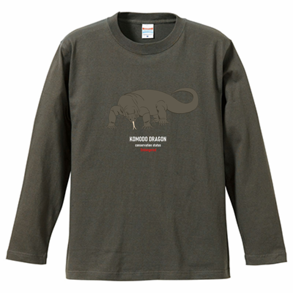 長袖Tシャツ　コモドドラゴン