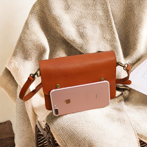 ミニショルダーバッグ高級本革ヴィンテージ シンプル斜め掛け風琴
