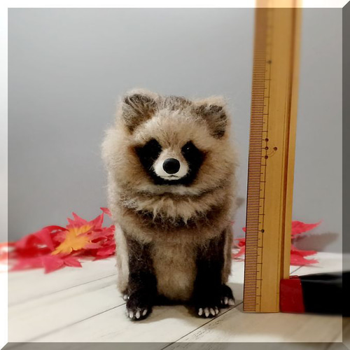 羊毛フェルト 狸 タヌキさん エゾタヌキ たぬき 狸フィギュア