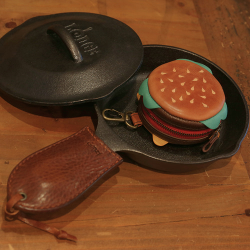 ハンバーガー 丸ミニポーチ ゴルフボール ケース チャーム プレゼント