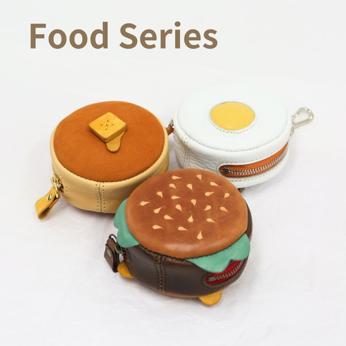 ハンバーガー 丸ミニポーチ ゴルフボール ケース チャーム プレゼント