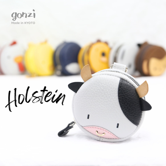 牛 ホルスタインイメージ ポーチ ゴルフボールケース チャーム