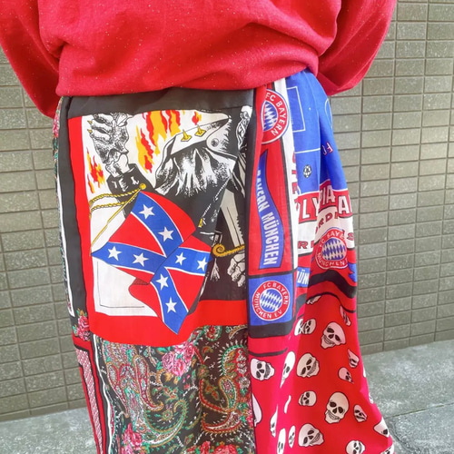 古着 ヴィンテージ vintage スカート ロングスカート パッチ