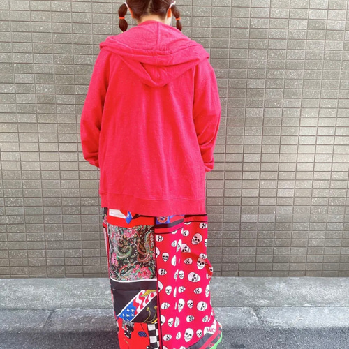 ヴィンテージデッドストック古着カラフルパッチワークロングスカート 古着 ヴィンテージ vintage スカート ロングスカート パッチ
