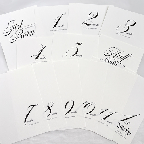 手形足形《A5size》マンスリーカード 雑貨・その他 moon + cloud