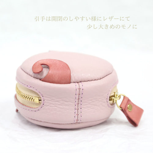 母の日 贈り物 こぶたの丸ミニポーチ 本革レザー 豚 ブタ ゴルフボール