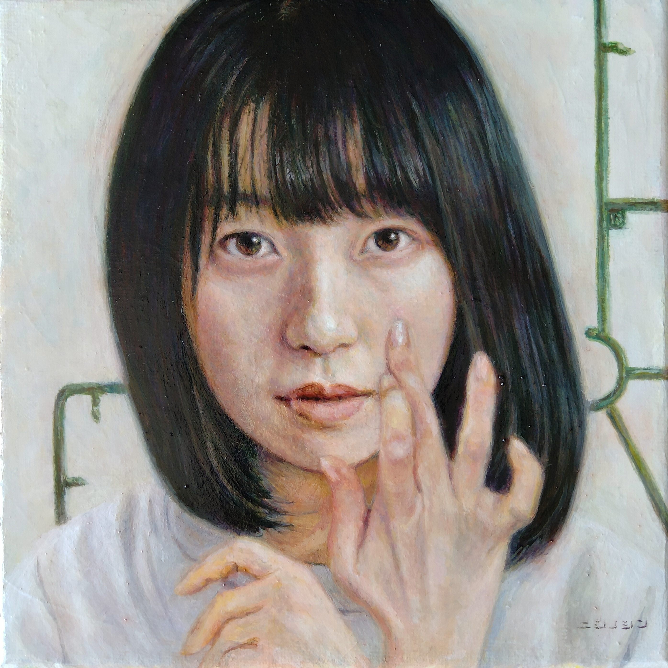 SMキャンバス 原画 額なし 「野薔薇」 アクリル画