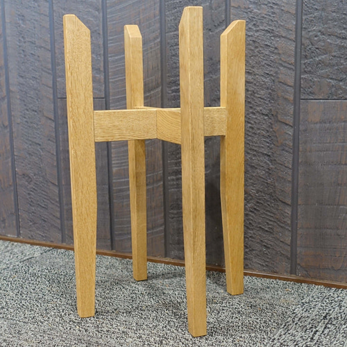 フラワースタンド 花台 オーダー シンプル 天然木 オーク（楢）無垢材