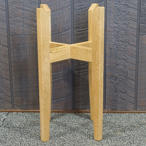 フラワースタンド 花台 オーダー シンプル 天然木 オーク（楢）無垢材